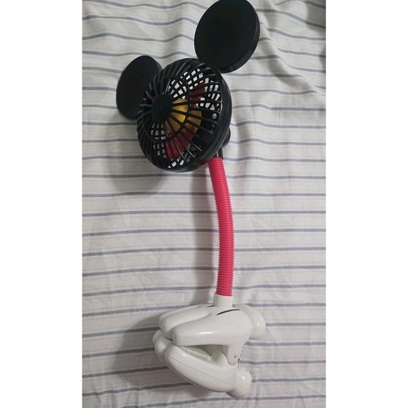 Disney Other - Disney Park Mickey Mouse Ears Flexible Clip on Stroller Fan 17" Battery Operated